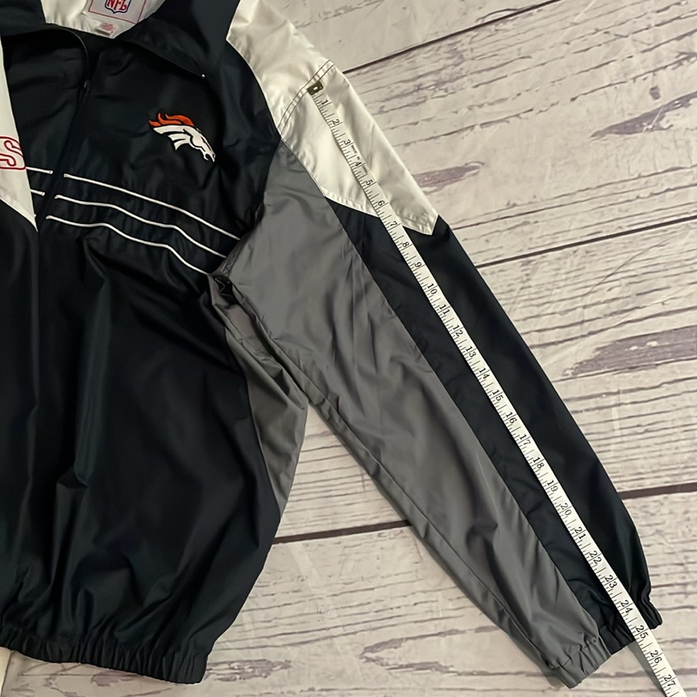 Men’s NFL Denver Broncos Sports Illustrated Zip-Up Windbreaker Size L - Picture 12 of 13